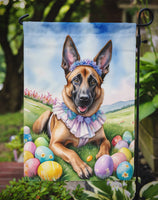 Belgian Malinois Easter Egg Hunt Garden Flag