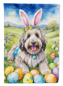 Bergamasco Sheepdog Easter Egg Hunt House Flag