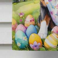 Bernese Mountain Dog Easter Egg Hunt House Flag