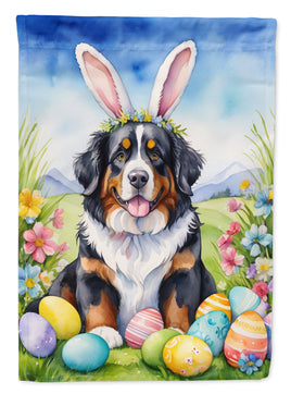 Bernese Mountain Dog Easter Egg Hunt House Flag