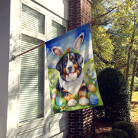 Bernese Mountain Dog Easter Egg Hunt House Flag