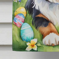 Bernese Mountain Dog Easter Egg Hunt House Flag