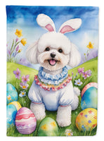 Bichon Frise Easter Egg Hunt House Flag