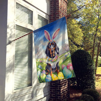 Black and Tan Coonhound Easter Egg Hunt House Flag