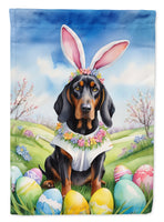 Black and Tan Coonhound Easter Egg Hunt Garden Flag