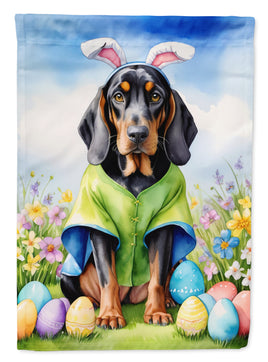 Black and Tan Coonhound Easter Egg Hunt House Flag