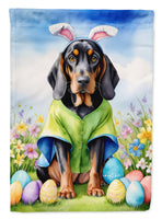 Black and Tan Coonhound Easter Egg Hunt Garden Flag