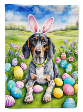 Bluetick Coonhound Easter Egg Hunt Garden Flag