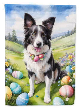 Border Collie Easter Egg Hunt House Flag