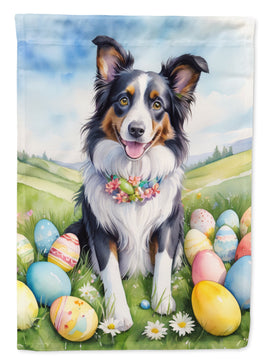 Border Collie Easter Egg Hunt House Flag