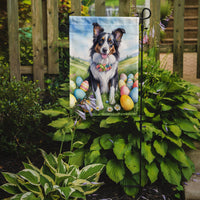 Border Collie Easter Egg Hunt Garden Flag