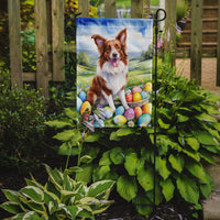 Border Collie Easter Egg Hunt Garden Flag