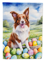 Border Collie Easter Egg Hunt Garden Flag