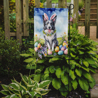 Border Collie Easter Egg Hunt Garden Flag