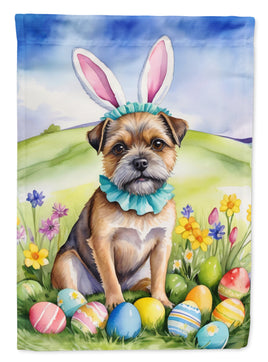 Border Terrier Easter Egg Hunt Garden Flag