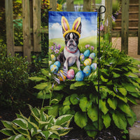 Boston Terrier Easter Egg Hunt Garden Flag