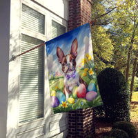 Boston Terrier Easter Egg Hunt House Flag