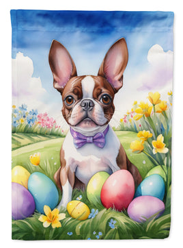 Boston Terrier Easter Egg Hunt House Flag