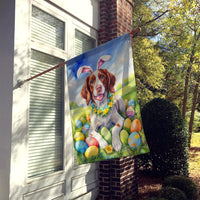 Brittany Spaniel Easter Egg Hunt House Flag