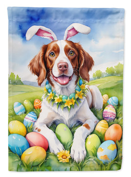 Brittany Spaniel Easter Egg Hunt House Flag