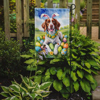 Brittany Spaniel Easter Egg Hunt Garden Flag