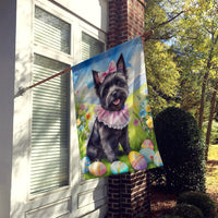 Cairn Terrier Easter Egg Hunt House Flag