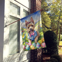 Cairn Terrier Easter Egg Hunt House Flag