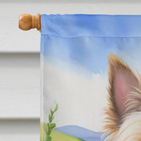 Cairn Terrier Easter Egg Hunt House Flag