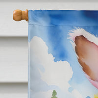 Cavalier Spaniel Easter Egg Hunt House Flag