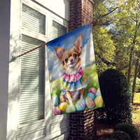 Chihuahua Easter Egg Hunt House Flag