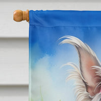 Chinese Crested Easter Egg Hunt House Flag