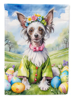 Chinese Crested Easter Egg Hunt House Flag