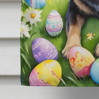 Black German Shepherd Easter Egg Hunt House Flag