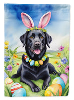 Black Labrador Retriever Easter Egg Hunt House Flag