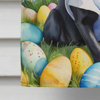 Black Labrador Retriever Easter Egg Hunt House Flag