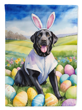 Black Labrador Retriever Easter Egg Hunt House Flag