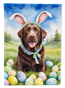 Chocolate Labrador Retriever Easter Egg Hunt Garden Flag