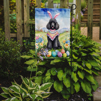 Black Poodle Easter Egg Hunt Garden Flag