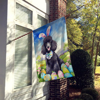 Black Poodle Easter Egg Hunt House Flag