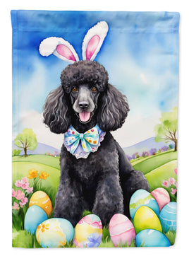 Black Poodle Easter Egg Hunt House Flag