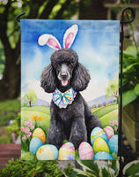 Black Poodle Easter Egg Hunt Garden Flag