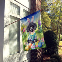 Black Poodle Easter Egg Hunt House Flag