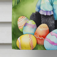 Black Poodle Easter Egg Hunt House Flag