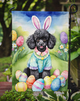 Black Poodle Easter Egg Hunt Garden Flag