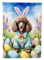 Chocolate Poodle Easter Egg Hunt House Flag