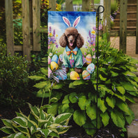 Chocolate Poodle Easter Egg Hunt Garden Flag