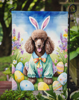 Chocolate Poodle Easter Egg Hunt Garden Flag