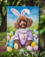 Chocolate Poodle Easter Egg Hunt Garden Flag