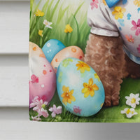 Chocolate Poodle Easter Egg Hunt House Flag