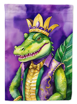 Alligator King of Mardi Gras House Flag